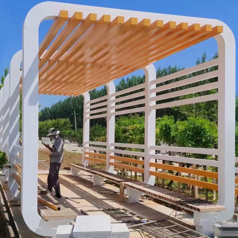 Kunstpergola aus Edelstahl